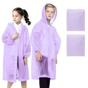 Kids' Reusable Rain Ponchos - 2 Pack
