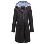 Women's Waterproof Hooded Rain Jacket - Black
