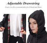 Women's Lightweight Waterproof Rain Jacket, Black