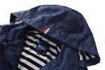 Boys Hooded Raincoat Windbreaker Jacket 3T Navy