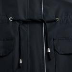 Women's Waterproof Hooded Rain Jacket - Black