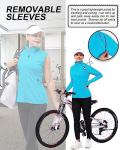 Women's Waterproof Reflective Cycling Jacket - Bright Blue