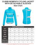 Women's Waterproof Reflective Cycling Jacket - Bright Blue