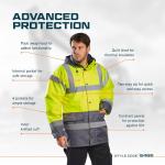 Hi-Vis Waterproof Winter Traffic Jacket, Yellow, XL