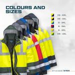 Hi-Vis Waterproof Winter Traffic Jacket, Yellow, XL