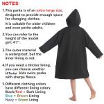 Hiturbo Kids Waterproof Swim Parka for Ages 9-13
