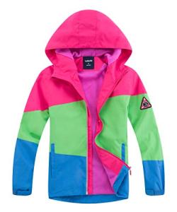 Girls Waterproof Hooded Fleece Jacket, Age 8-9