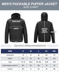 Men's Packable Waterproof Puffer Jacket for Hiking