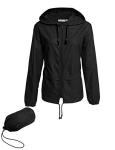 Lightweight Waterproof Women's Raincoat - Black