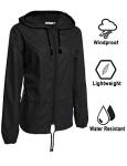 Lightweight Waterproof Women's Raincoat - Black