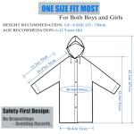 Kids Waterproof Rain Ponchos, 2-Pack - Grey