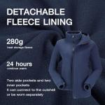 Women's 3-in-1 Waterproof Ski Jacket - Dark Blue