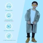 Kids Waterproof Rain Ponchos, 2-Pack - Grey