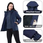 Women's 3-in-1 Waterproof Ski Jacket - Dark Blue