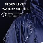 Coralrain Waterproof Hooded Rain Poncho for Adults