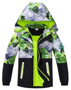 Kids Waterproof Raincoat with Fleece Lining