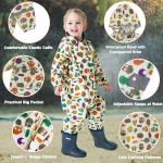 Kids Waterproof Rain Suit with Hoodie, Beige