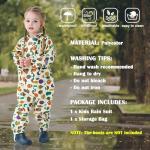 Kids Waterproof Rain Suit with Hoodie, Beige