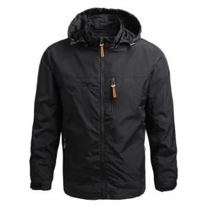 Men's Waterproof Tactical Hooded Windbreaker Jacket