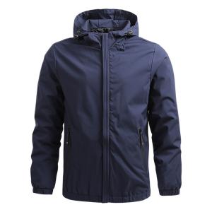 Men's Waterproof Windbreaker Jacket with Hood