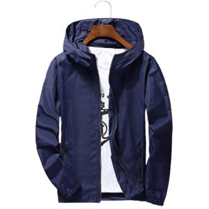 Lightweight Waterproof Hooded Windbreaker Jacket for Men