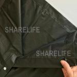 Unisex Waterproof Hooded Raincoat Jacket in Black