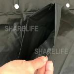 Unisex Waterproof Hooded Raincoat Jacket in Black