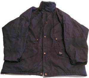 Men's Black Waterproof Hooded Rain Jacket Size L