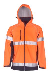 Hi-Vis Waterproof Windproof Hooded Safety Jacket