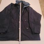 Men's Black Waterproof Hooded Rain Jacket Size L