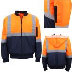 Men's Waterproof Hi-Vis Rain Jacket with Hood
