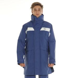 Burke Super Dry 3/4 Rain Jacket - Blue/White