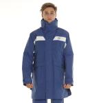 Burke Super Dry 3/4 Rain Jacket - Blue/White