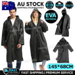 Black Waterproof Hooded Raincoat for Everyone