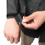 Black Waterproof Nylon Rain Jacket for Camping