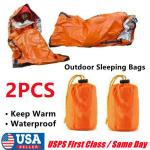 2-Pack Waterproof Emergency Sleeping Bags for Survival