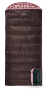 Teton Celsius -18C Sleeping Bag, Right Zip, Brown/Pink