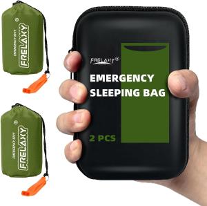 2-Pack Waterproof Emergency Sleeping Bags for Camping