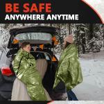 2-Pack Waterproof Emergency Sleeping Bags for Camping