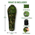 SereneLife Waterproof Mummy Sleeping Bag - 5-10°