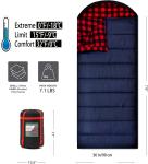Warm Cotton Flannel Sleeping Bag for Cold Camping