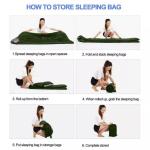 Warm Waterproof 3 Season Sleeping Bag for Camping