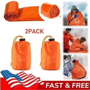 Set of 2 Portable Waterproof Survival Sleeping Bags