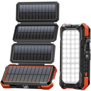 BLAVOR 20000mAh Solar Charger with Flashlight & Compass