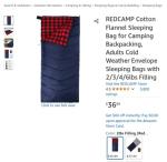 REDCAMP Cold Weather Flannel Sleeping Bag for Adults
