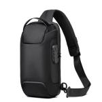 Men's Anti-Theft Sling Crossbody Bag with USB Port