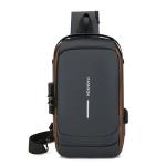 Anti-Theft Crossbody Backpack with Lock for Men