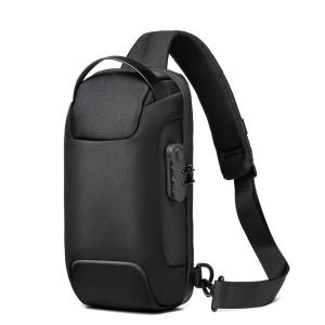 Men's Anti-theft Sling Crossbody Bag with USB Port