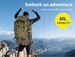 80L Tactical Military Backpack for Camping and Hiking