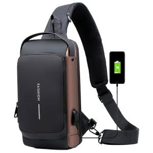 Anti-Theft Sling Backpack with USB Port